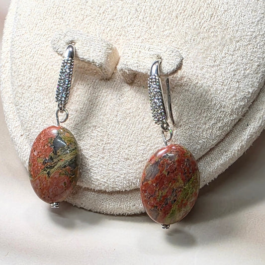 Unakite Dangle Earring