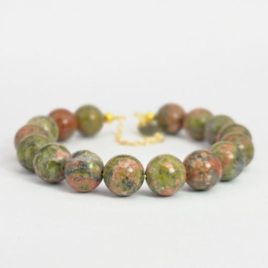 Unakite 10mm Bracelet