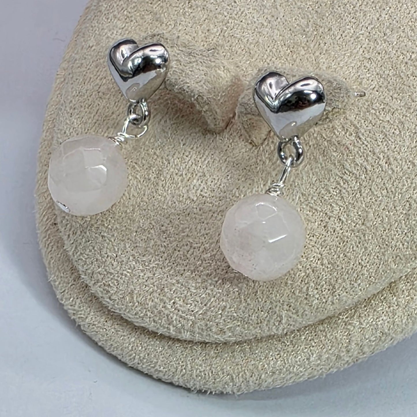 Rose Quartz Stud Earrings