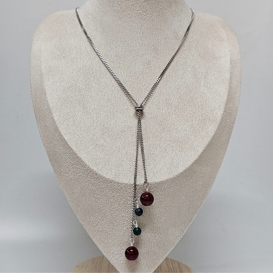 Carnelian & Azurite  Necklace -Athena