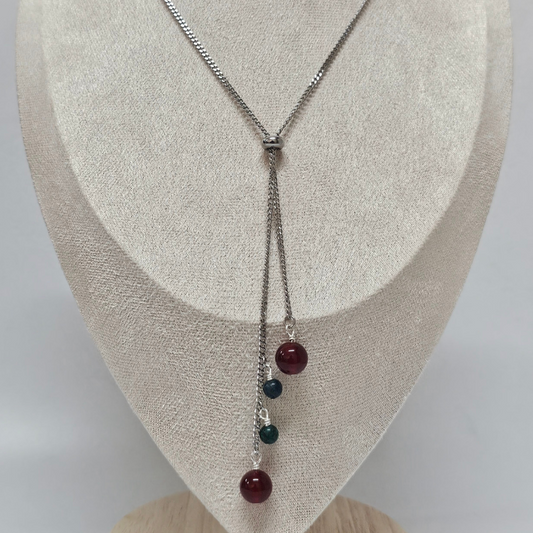 Carnelian & Azurite  Necklace -Athena