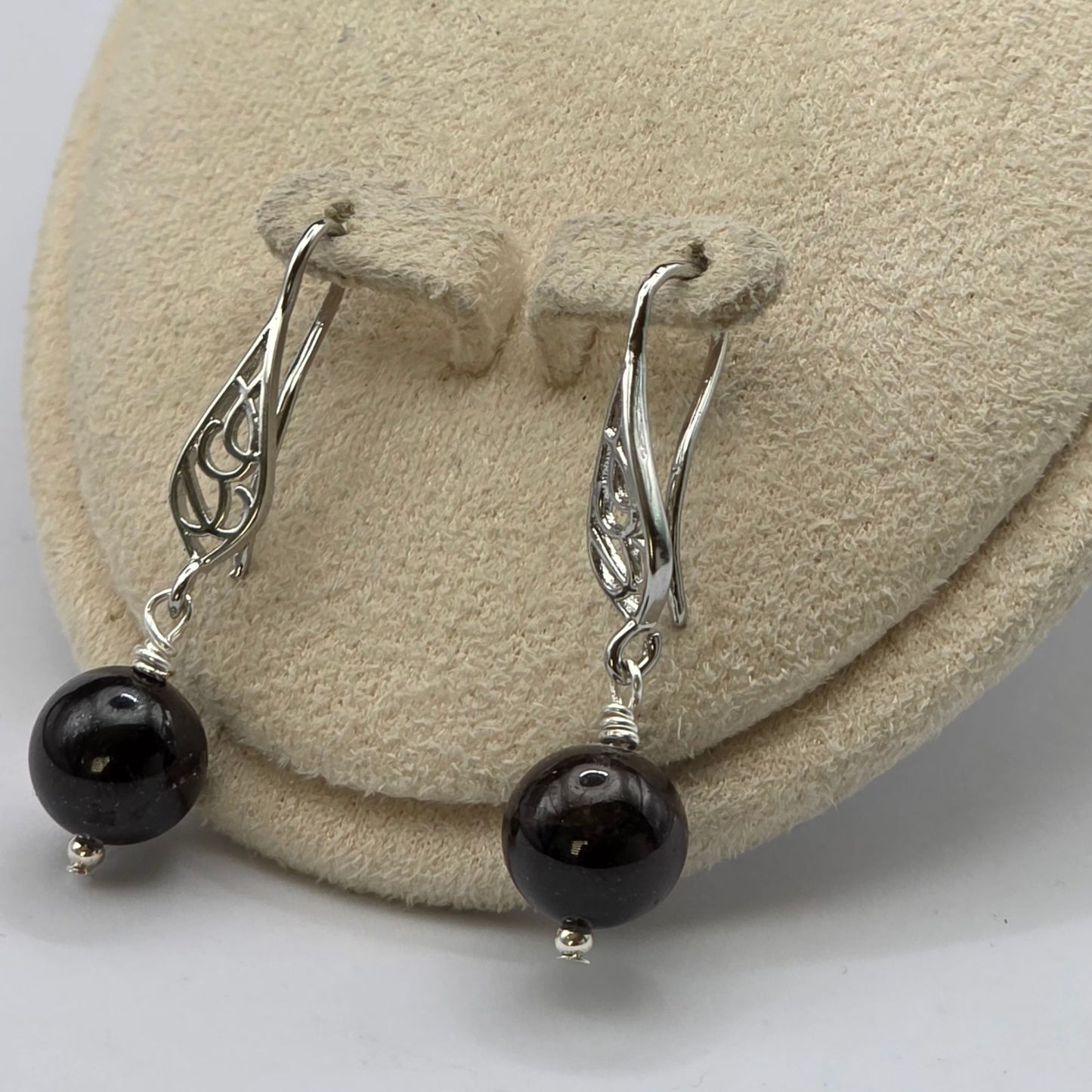 Garnet Drop Earrings
