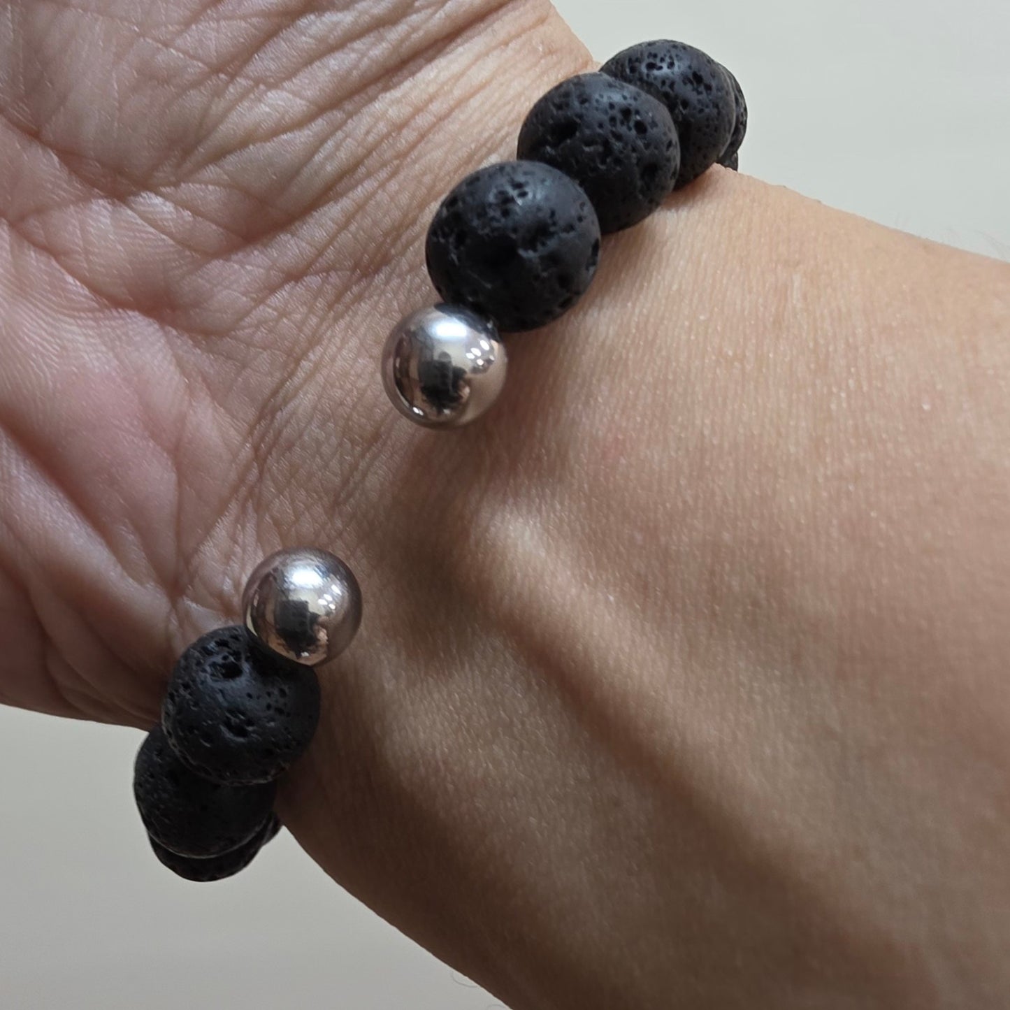 Black Lava Men's Bracelet