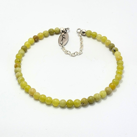 Taiwan Jade 4mm Single Strand Bracelet