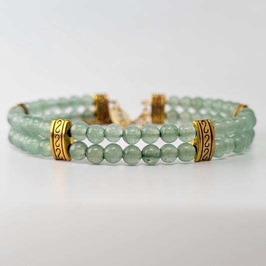 Green Aventurine 4mm Double Strand Bracelet