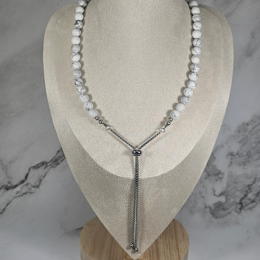 Howlite Necklace- Artemis