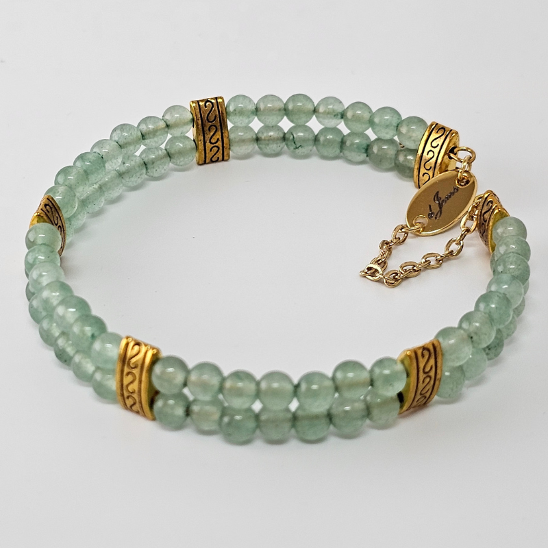 Green Aventurine 4mm Double Strand Bracelet