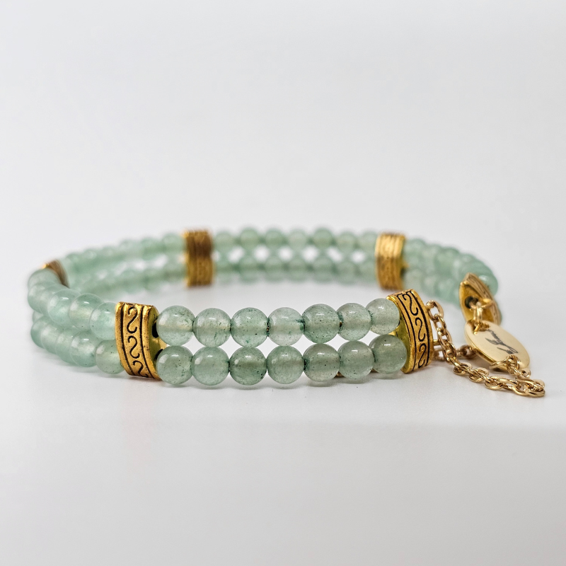 Green Aventurine 4mm Double Strand Bracelet