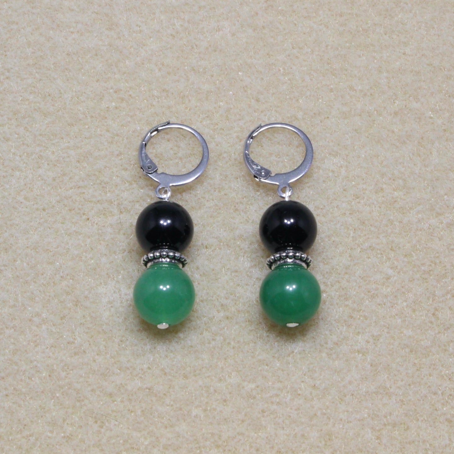 Tourmaline & Aventurine Drop Earrings