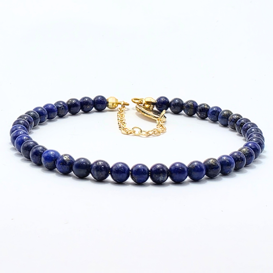 Lapis Lazuli 4mm Single Strand Bracelet