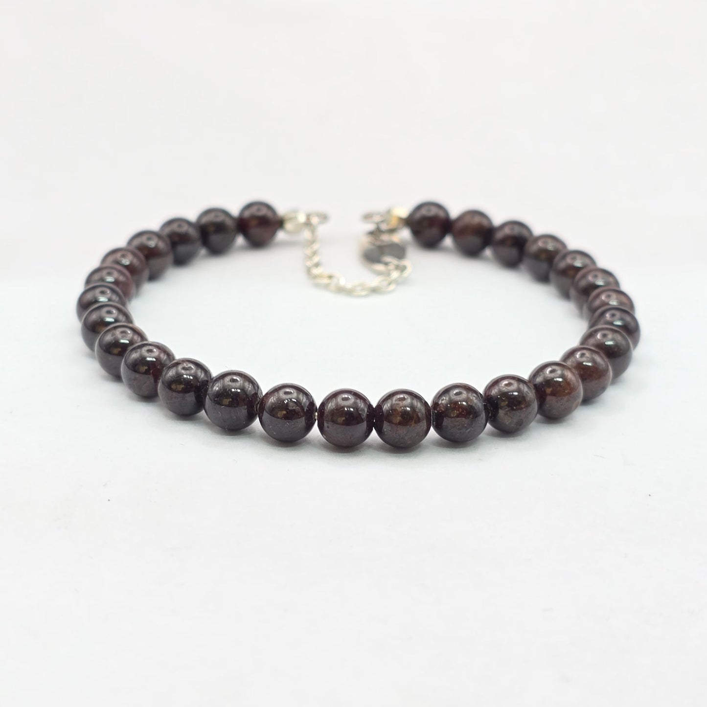 Garnet 6mm Single Strand Bracelet
