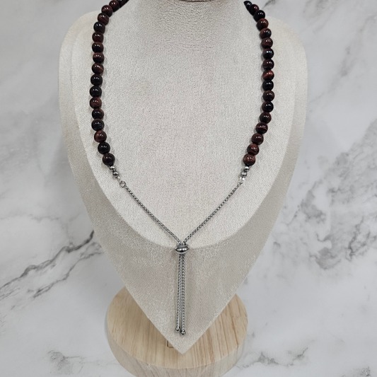 Red Tiger's Eye Necklace - Artemis