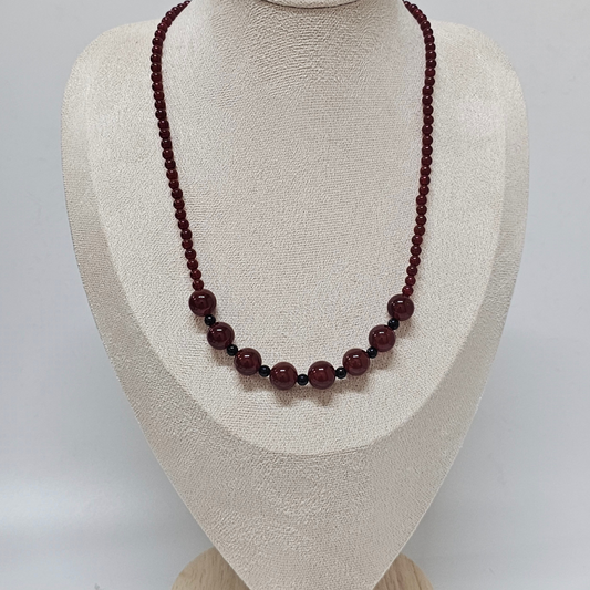 Carnelian & Black Onyx Necklace- Aurora