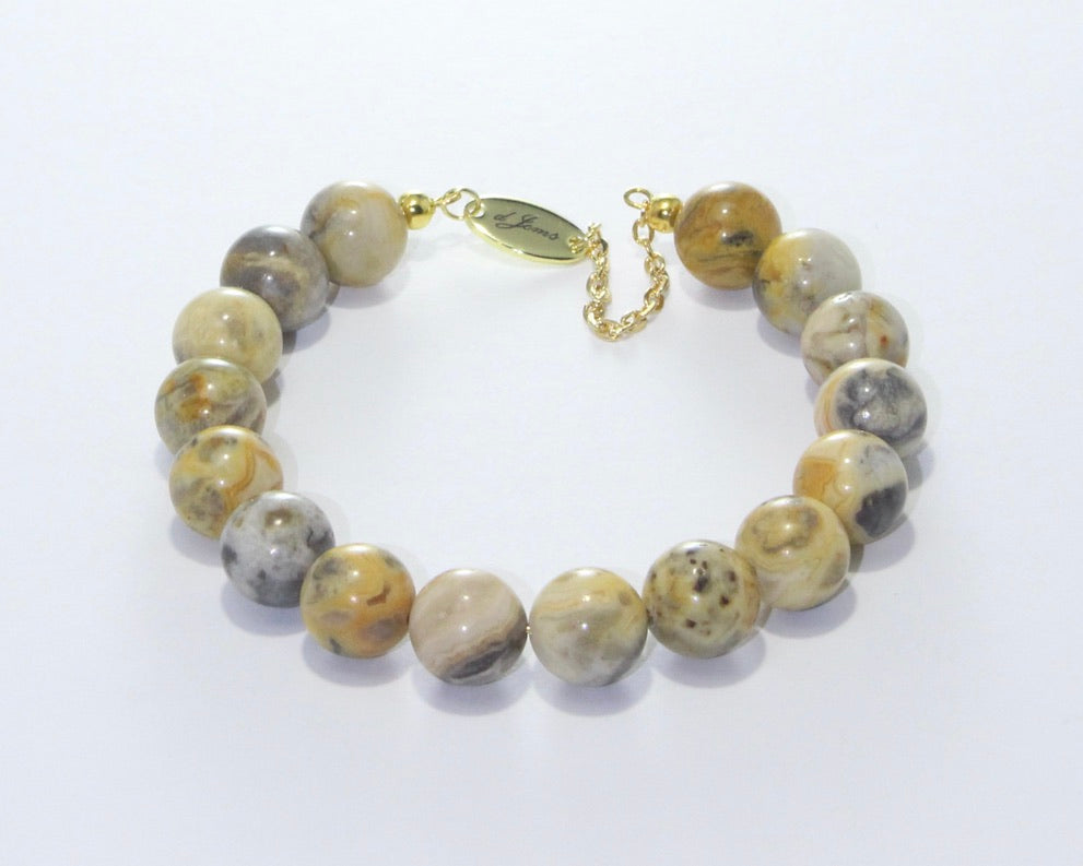 Crazy Lace Agate Bracelet