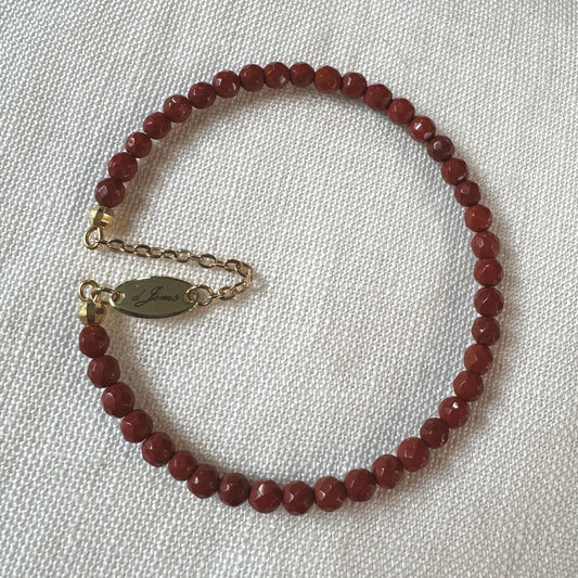 Faceted Red Jasper Bracelet