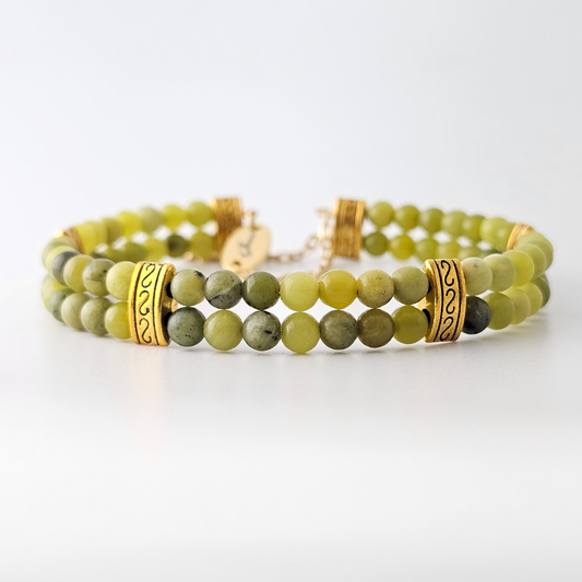 Taiwan Jade 4mm Double Strand Bracelet
