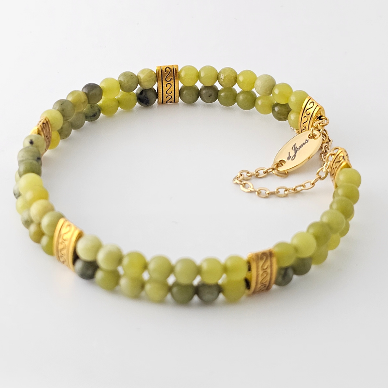 Taiwan Jade 4mm Double Strand Bracelet