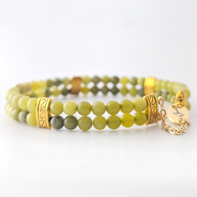 Taiwan Jade 4mm Double Strand Bracelet