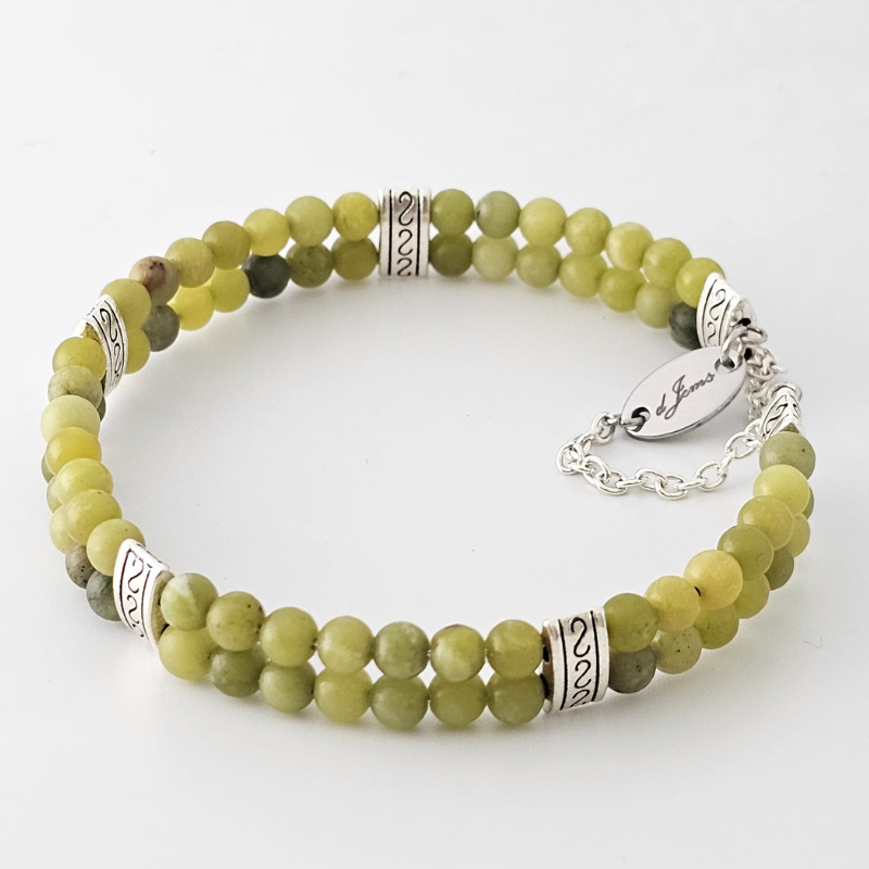 Taiwan Jade 4mm Double Strand Bracelet