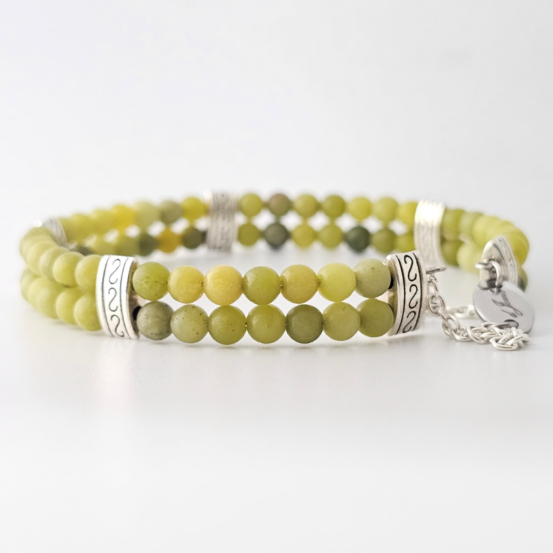 Taiwan Jade 4mm Double Strand Bracelet
