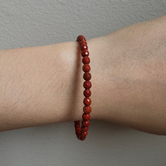 Faceted Red Jasper Bracelet