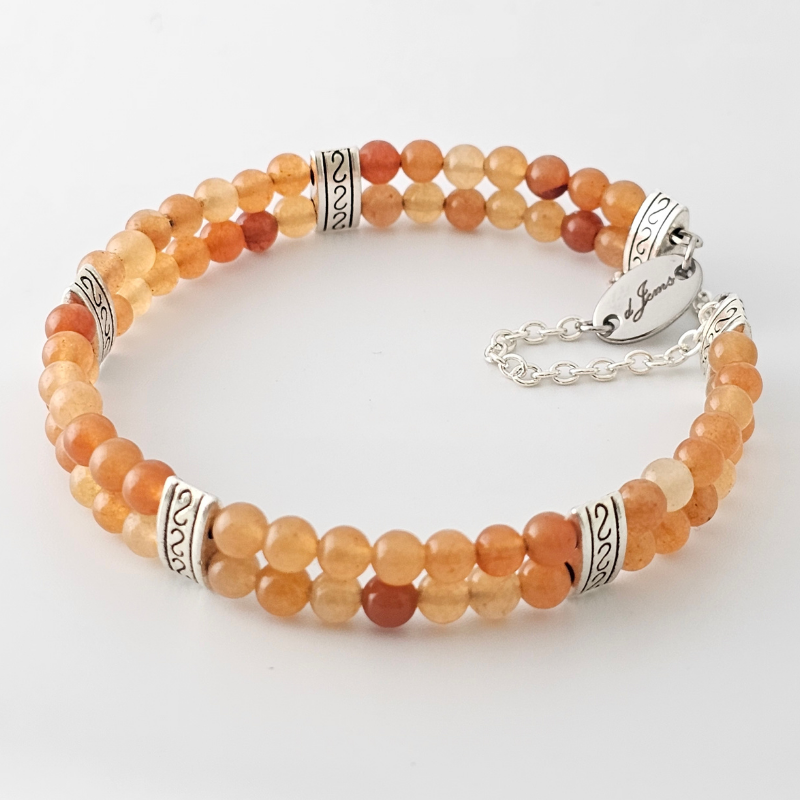 Red Aventurine 4mm Double Strand Bracelet