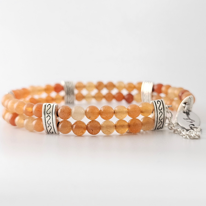 Red Aventurine 4mm Double Strand Bracelet