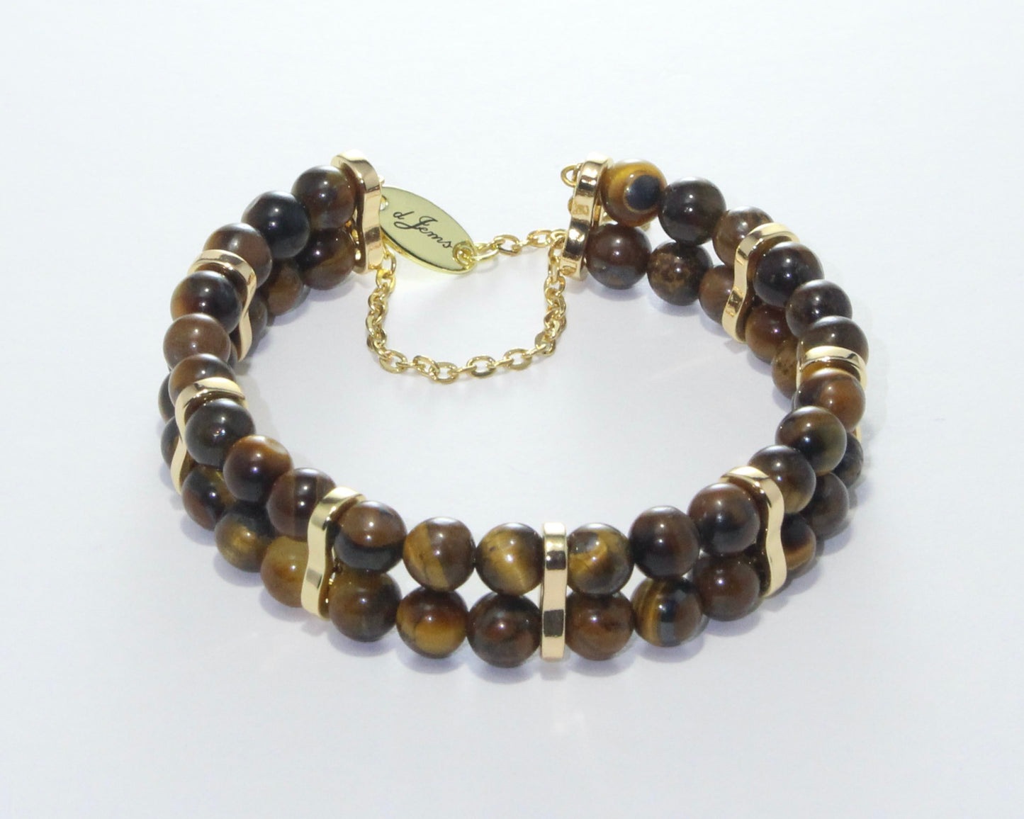 Brown Tiger's Eye Double Bracelet – Handmade Jewelry by dJems