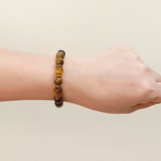 Brown Tiger's Eye Bracelet - with Spacers