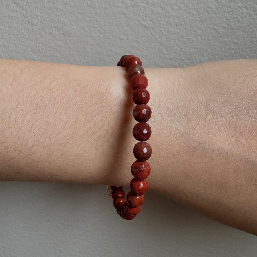 Faceted Red Jasper Bracelet