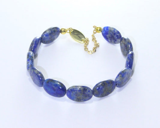 Lapis Lazuli Oval Bracelet (12mm)