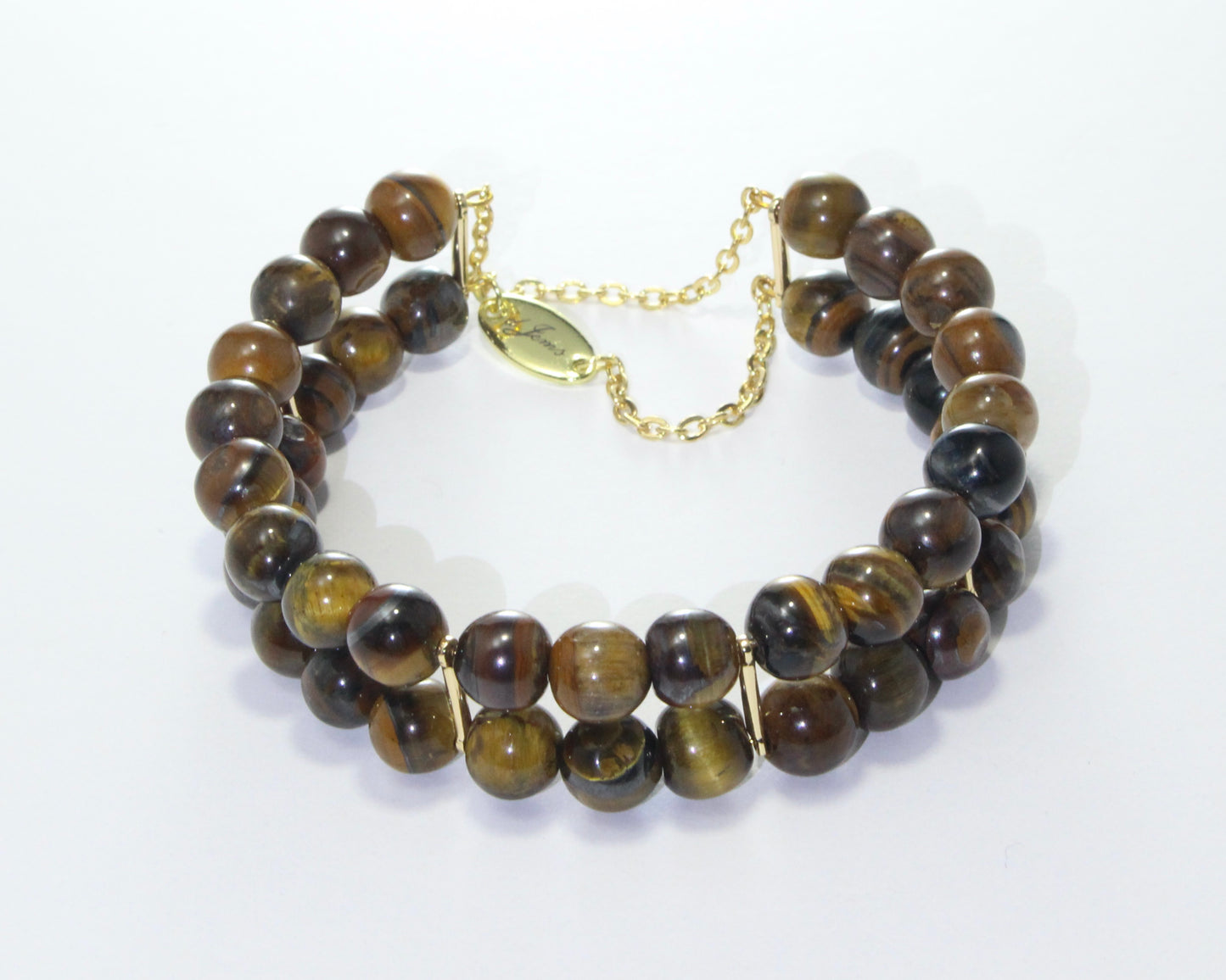 Brown Tiger's Eye Double Bracelet – Handmade Jewelry by dJems