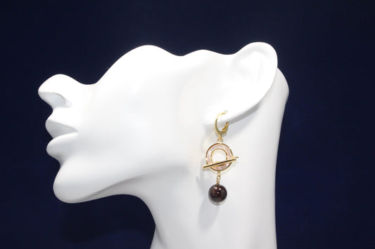 Garnet Drop Earring
