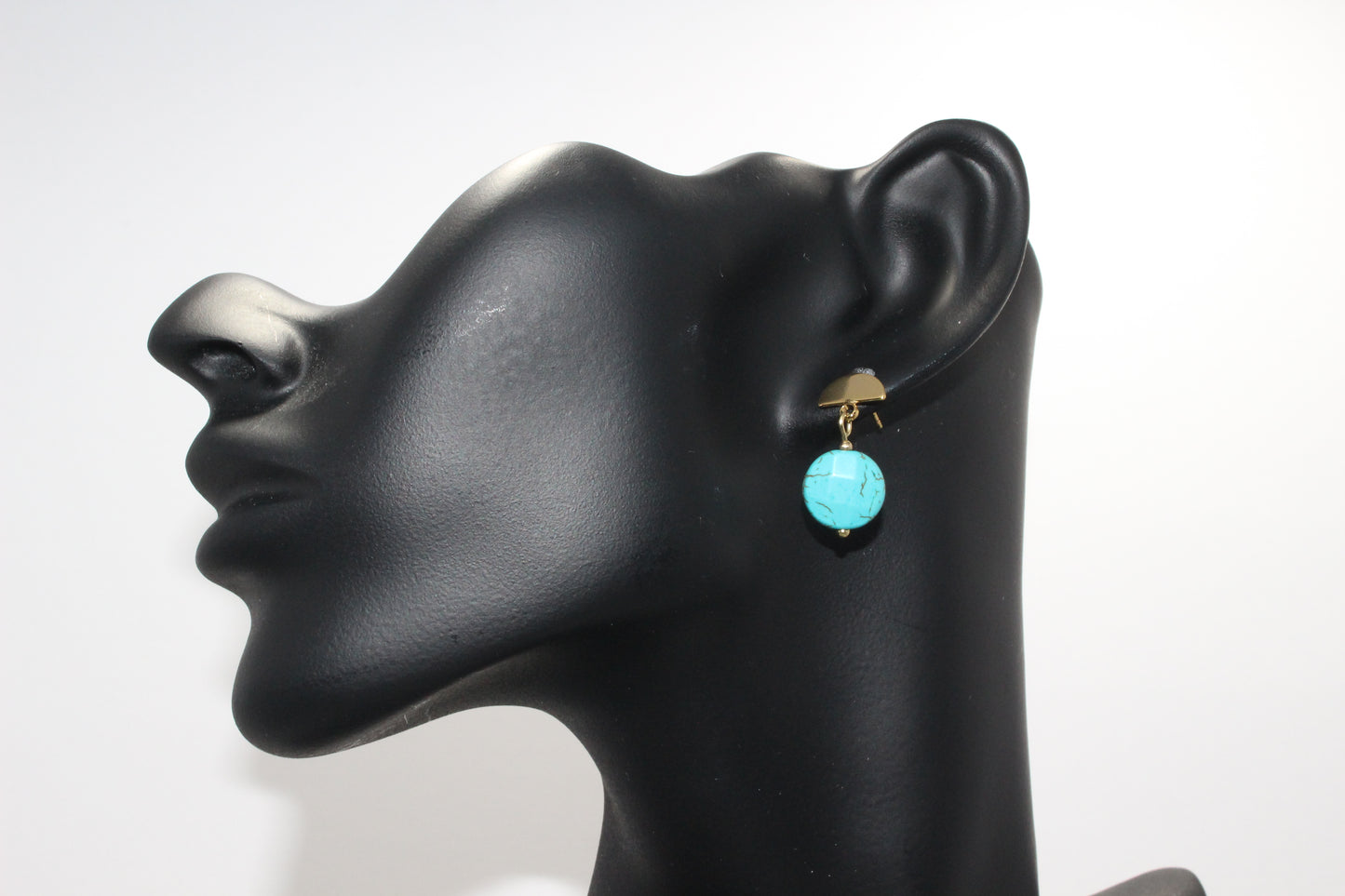 Howlite Turquoise Stud Earring