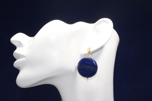 Lapis Lazuli Round Drop/Stud Earring