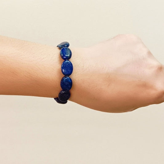 Lapis lazuli Oval Bracelet (16mm)