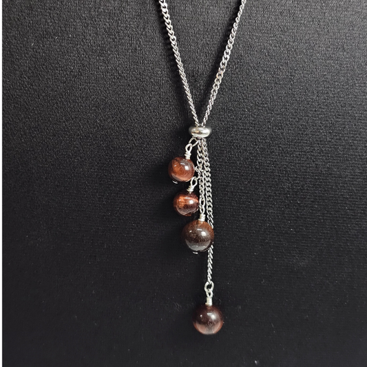 Red Tiger’s Eye Necklace- Athena