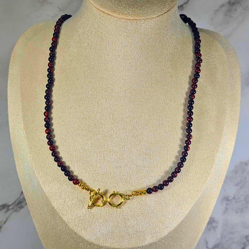 Red TIger's Eye Necklace- Aurora