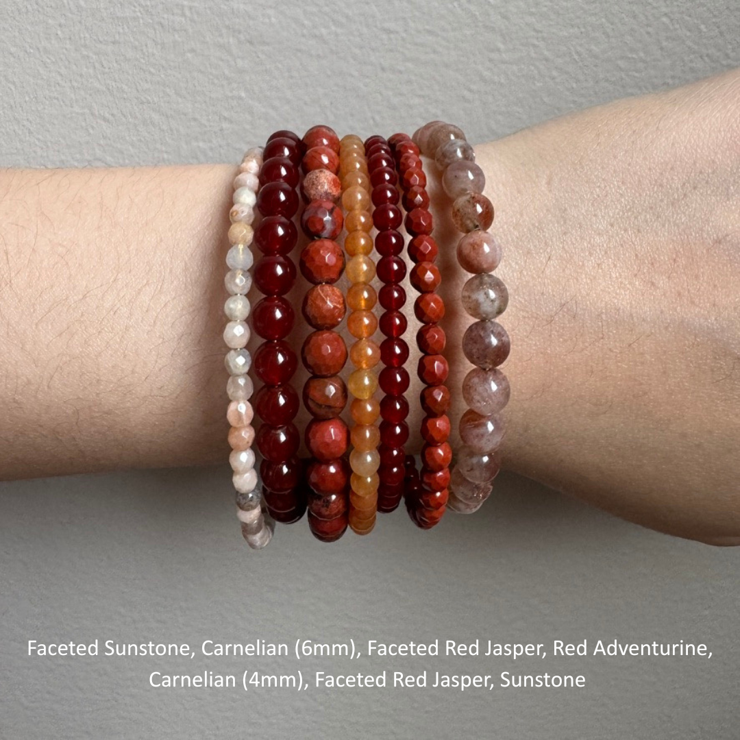 Faceted Red Jasper Bracelet