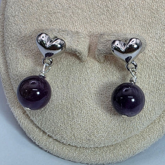 Amethyst Stud Earring