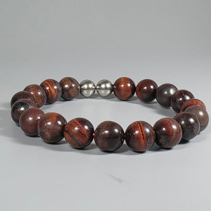 Red Tiger's Eye Men's Bracelet