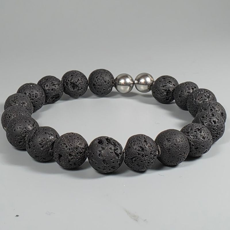 Black Lava Men's Bracelet