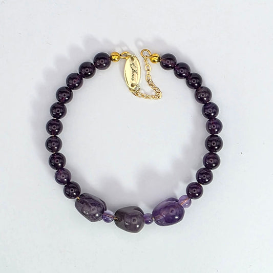 Amethyst Heart Bracelet