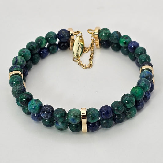 Azurite Double Strand Bracelet