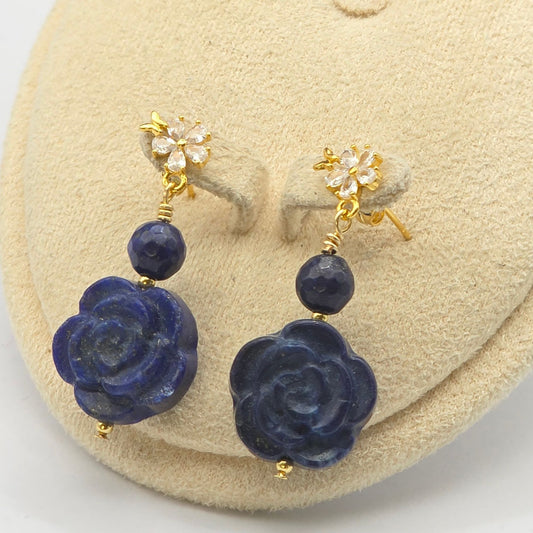 Lapis Lazuli Stud Earring