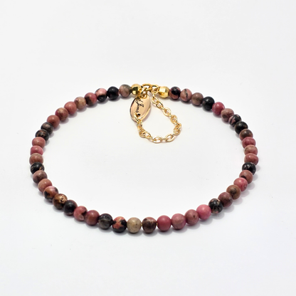 Rhodonite 4mm Single Strand