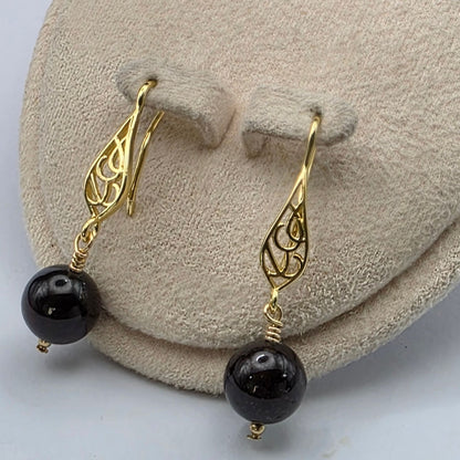 Garnet Drop Earrings