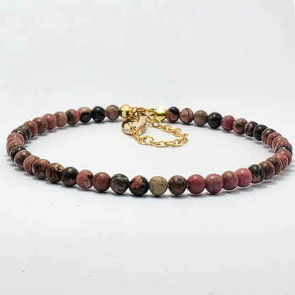 Rhodonite 4mm Single Strand