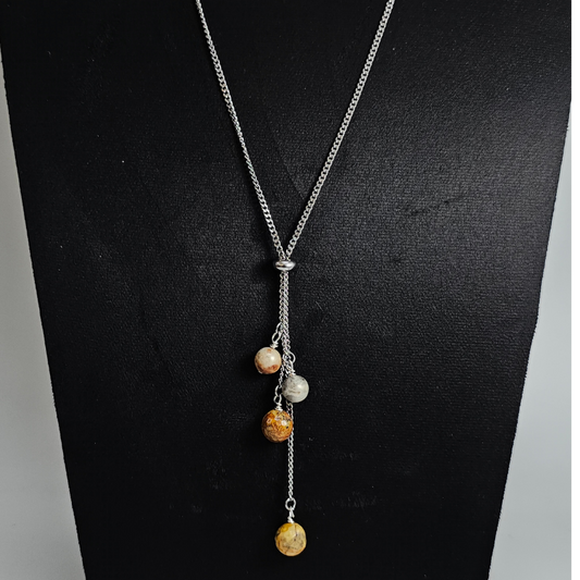 Crazy Lace Agate  Necklace -Athena