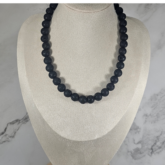 Black Lava Necklace- Astarte